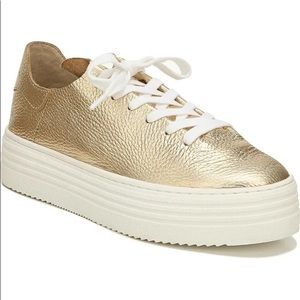 Sam Edelman Pippy Platform Sneaker in Molten Gold